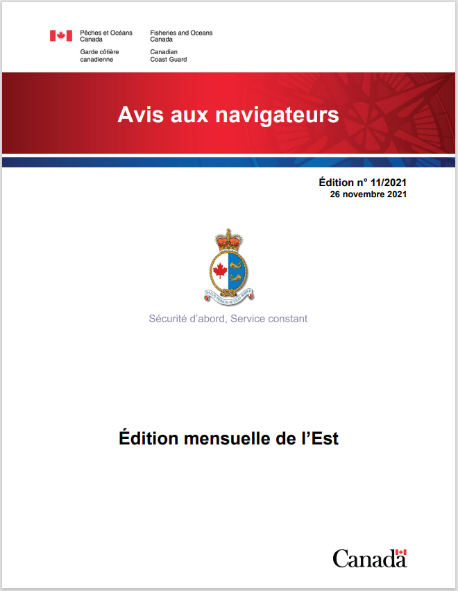 Éditions mensuelles des Avis aux navigateurs